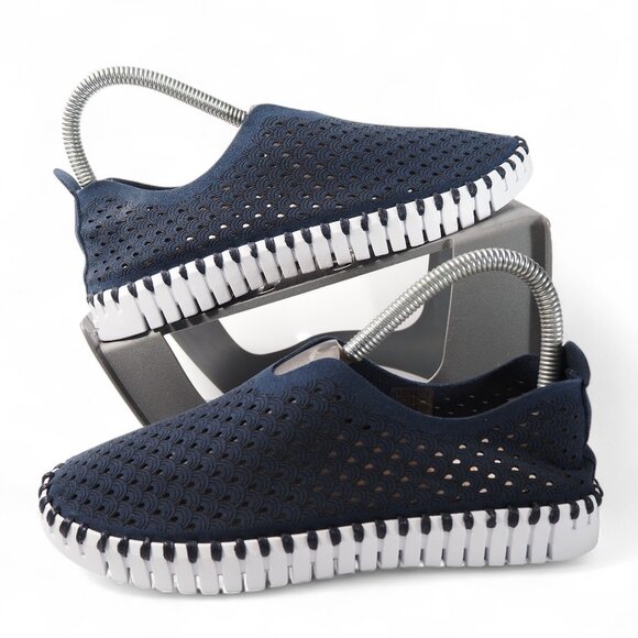 Ilse Jacobsen Hornbaek Tulip 139 Slip-on Loafers Women's 6/36 Dark Indigo - Picture 1 of 11